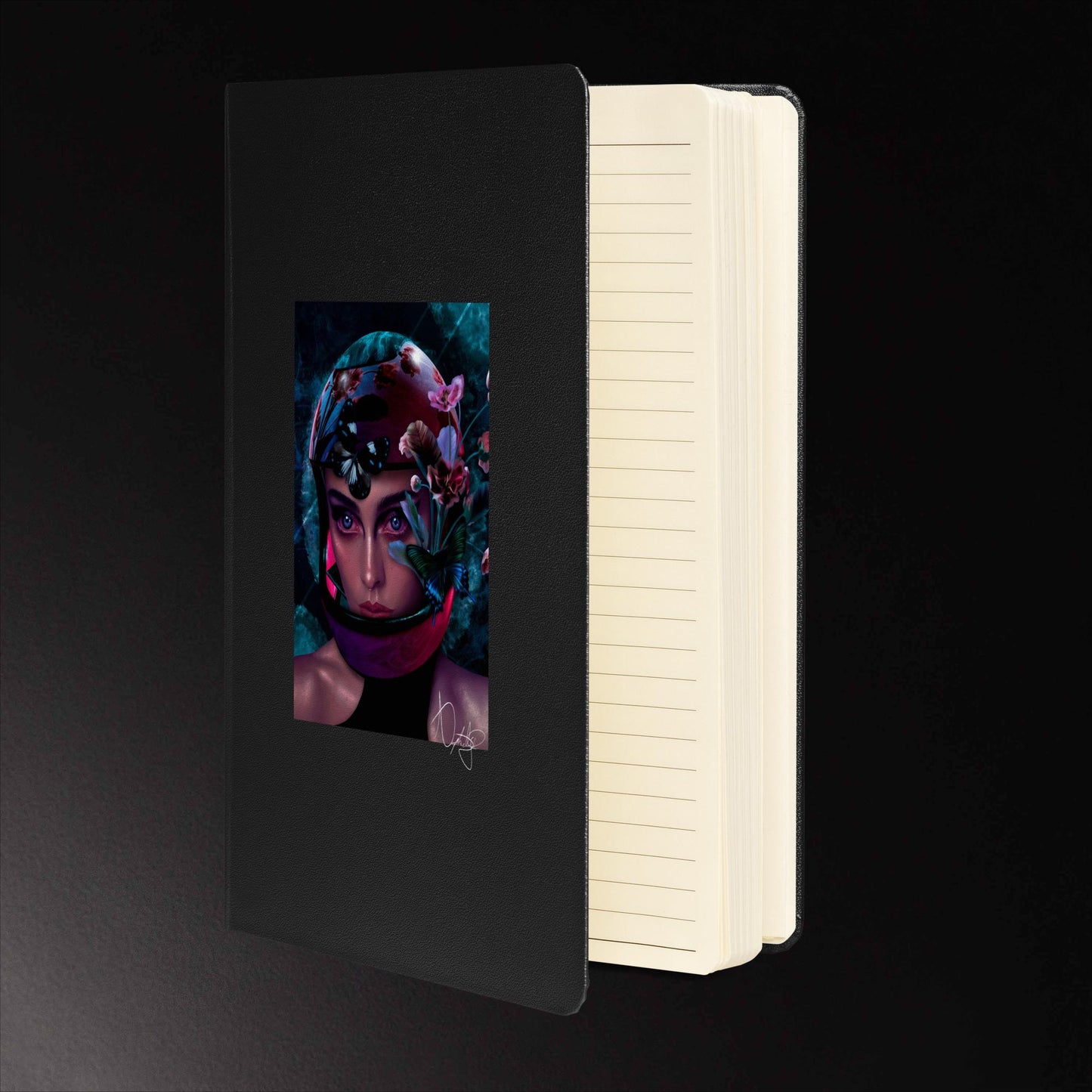 Hardcover bound notebook - Flower ride